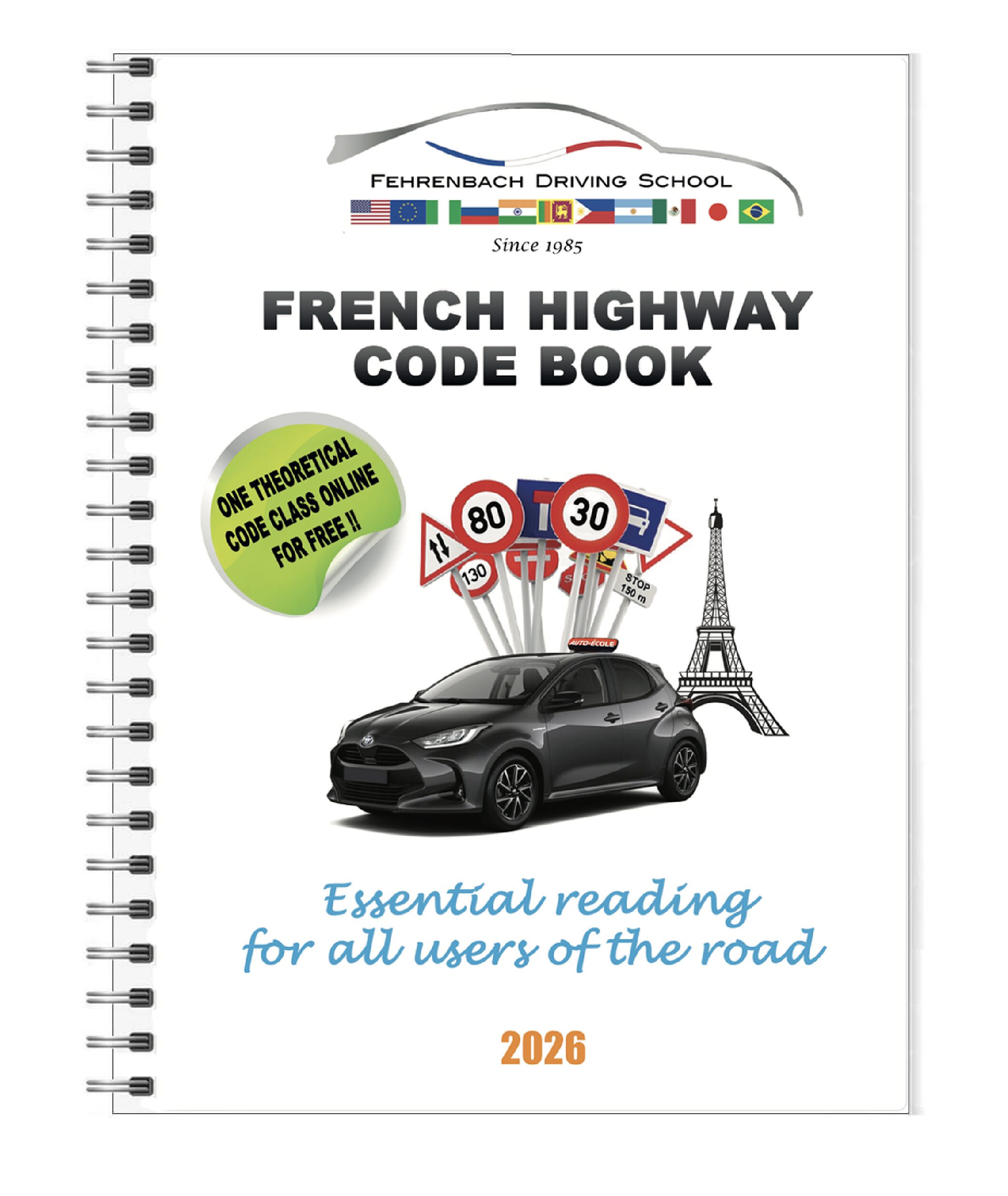 The New French Highway Code Book with 2 hours free online code class